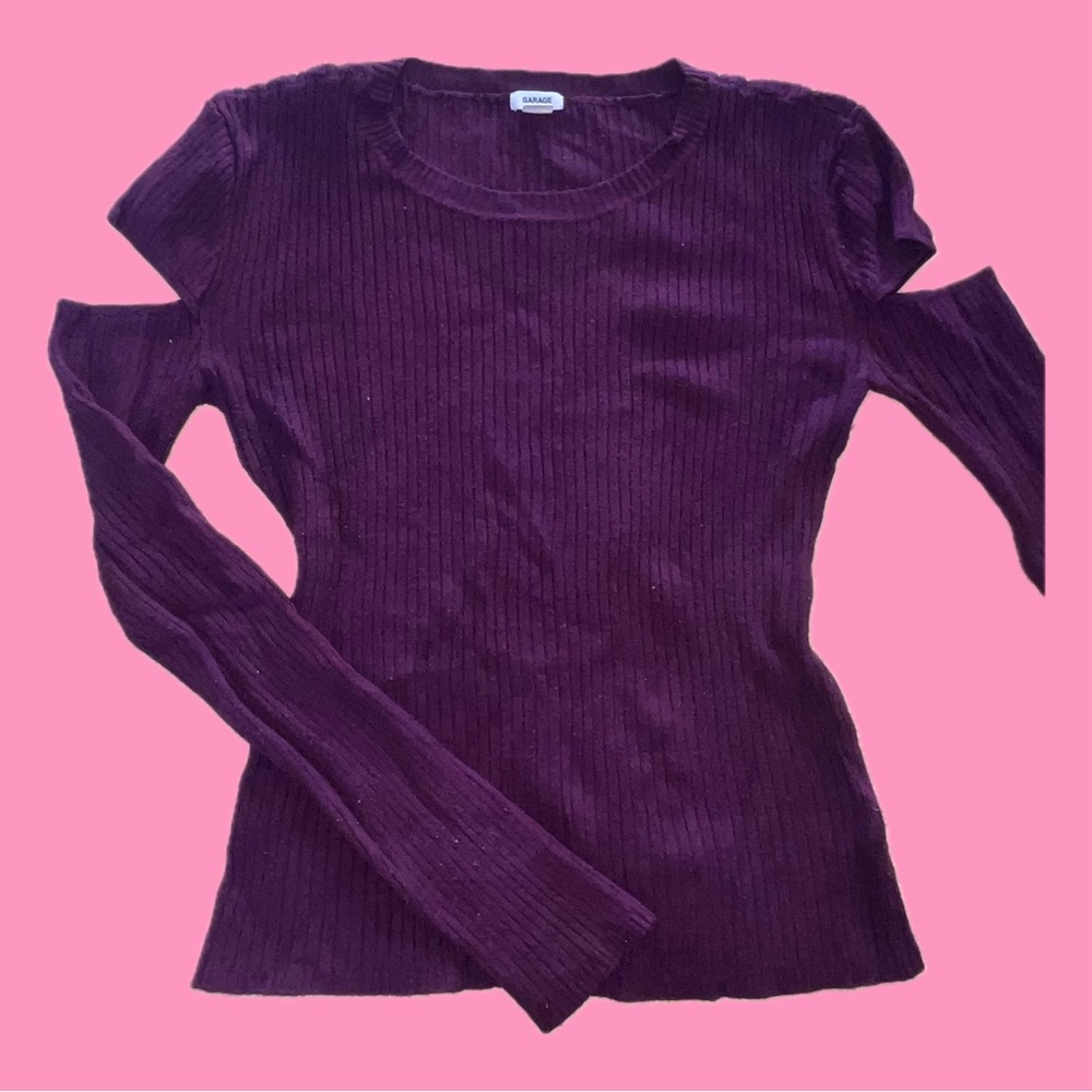 garage burgundy long sleeve